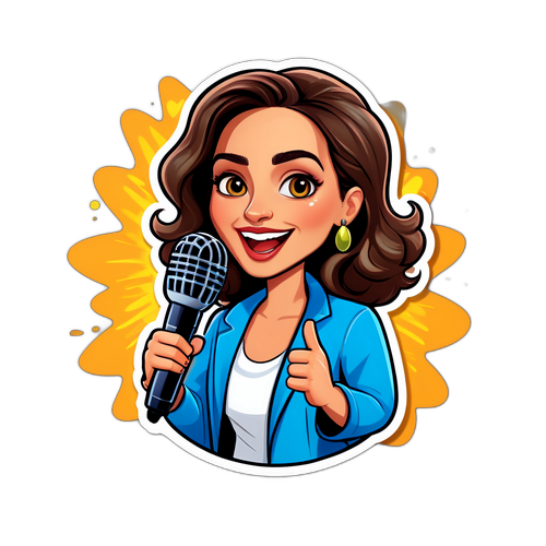 Julieta Fazzari con micrófono