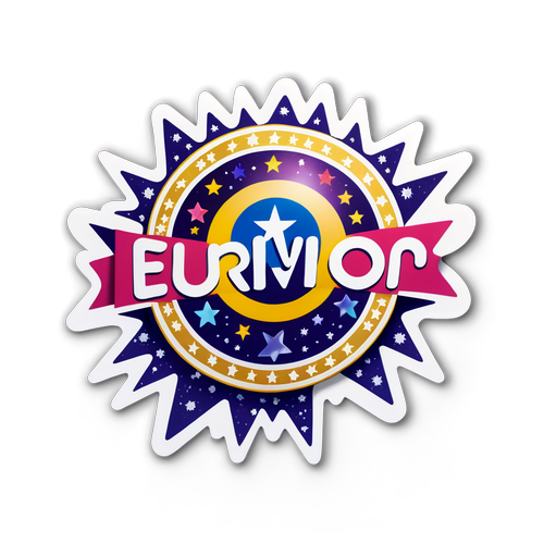 Retro tyyli Eurovision tarra