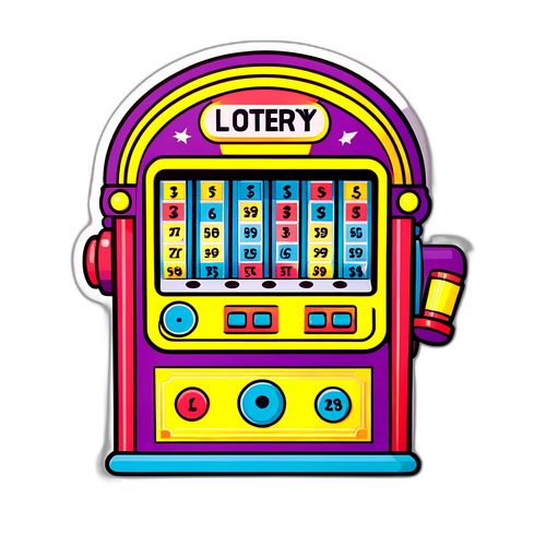 Vintage Lottery Machine Sticker