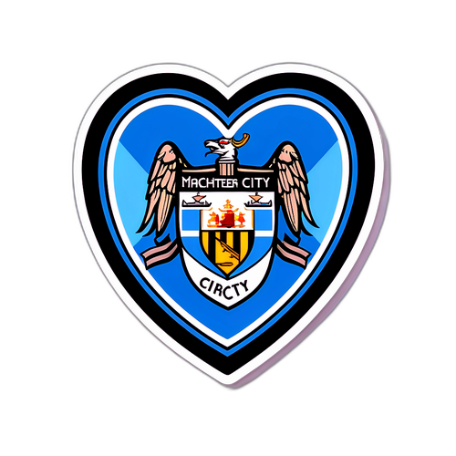Прикрашений сердечком герб Манчестер Сіті