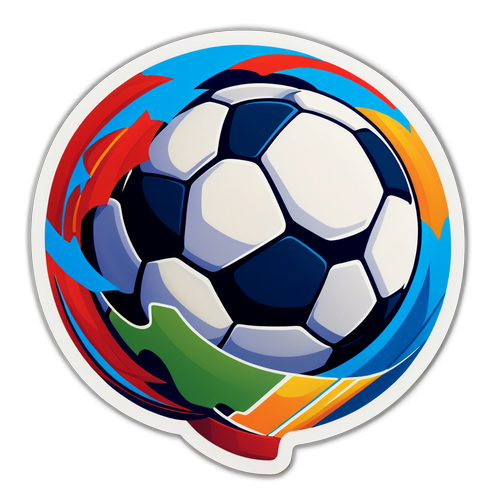 Stiker Bola Sepak Melintasi Globe