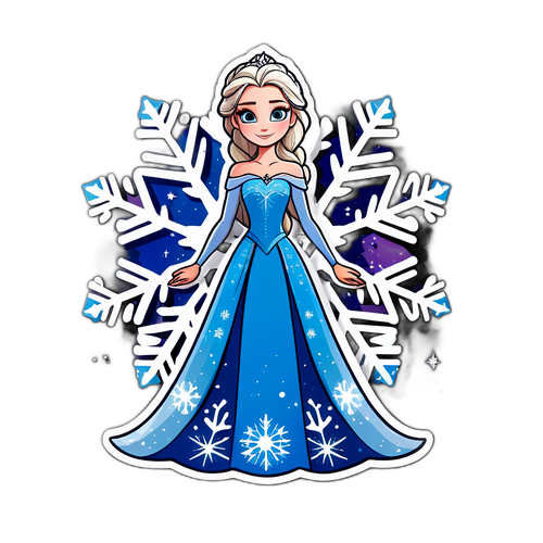 Elsa Widding med snöflinga