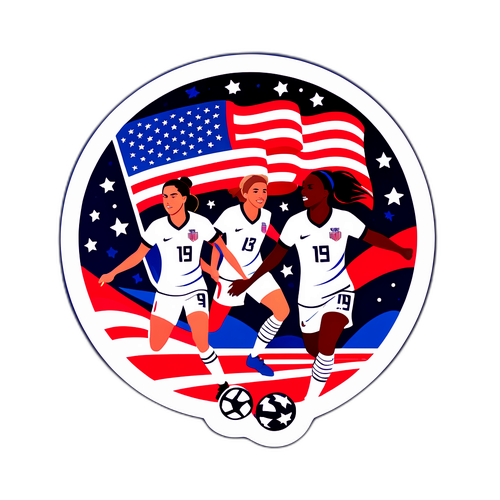 Empowering USWNT Celebration Sticker