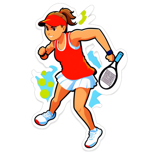 Ontdek de Energieke Rybakina Sticker: Een Must-Have voor Iedere Tennisfan!