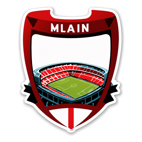 Stiker Bergaya Retro Stadion Milan