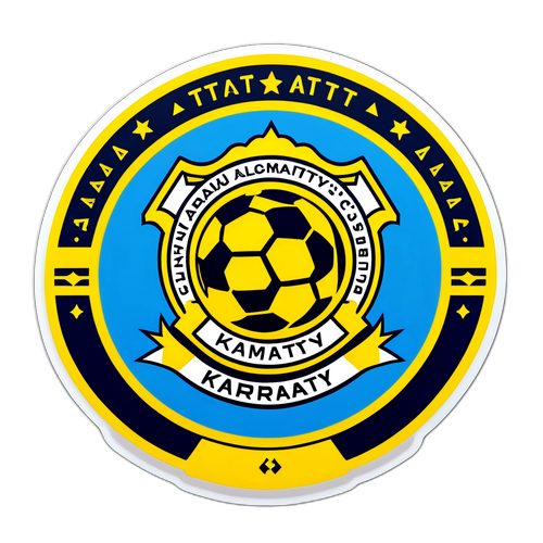 Ett klistermärke med Kairat Almatys klubbemblem
