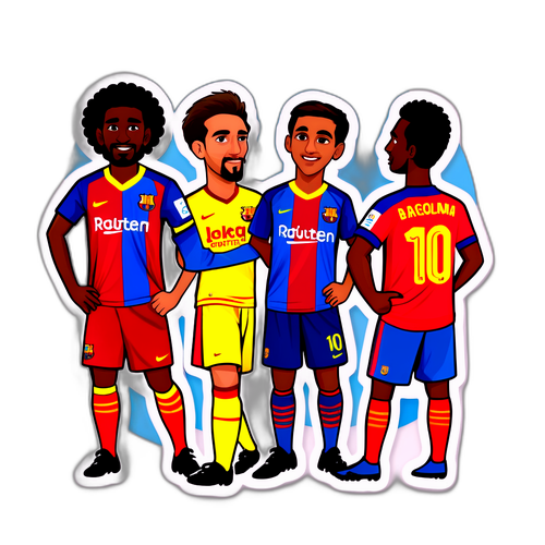 Những cầu thủ Barcelona trong trang phục truyền thống