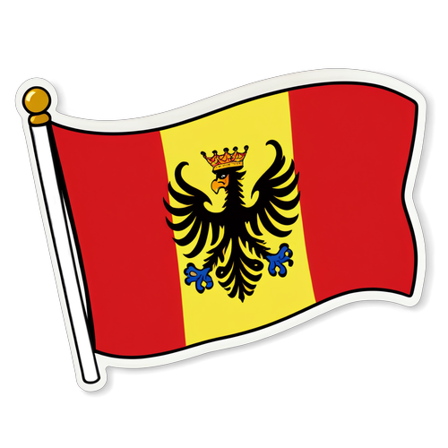 Vlag van Standard de Liège met 'Trots van Luik'