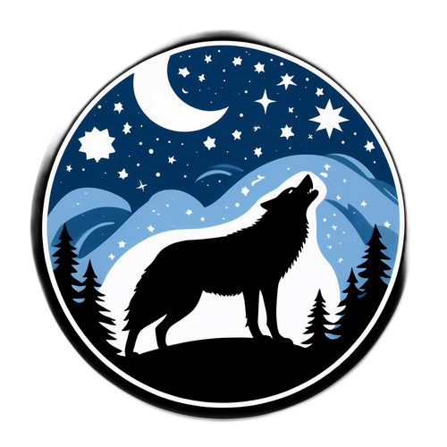 Inspirerende klistremerke med ulv