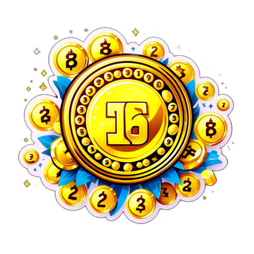 Adesivo elegante Lottomatica con jackpot dorato