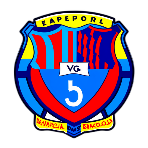 עיצוב מדבקה 'אספניול נגד ברצלונה'