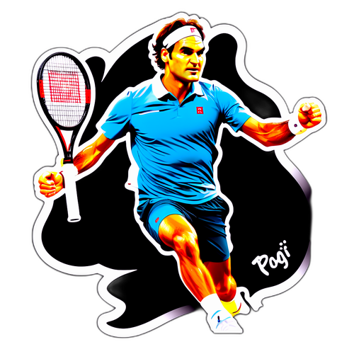 Adesivo Motivazionale Ispirato a Roger Federer