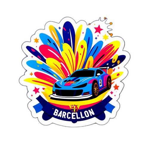 סטיקר מרהיב של מרוץ ברצלונה