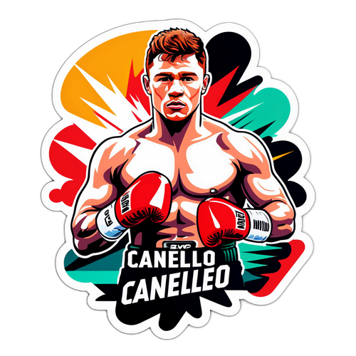 Diseño gráfico atractivo de Canelo en una pelea emocionante contra Crawford