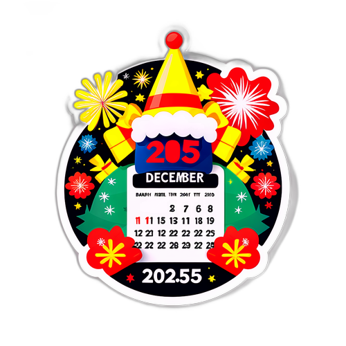 Stiker Kalender Desember 2025