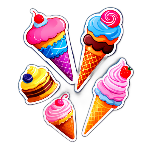 シャトレーゼの美味しいスイーツにインスパイアされたステッカー