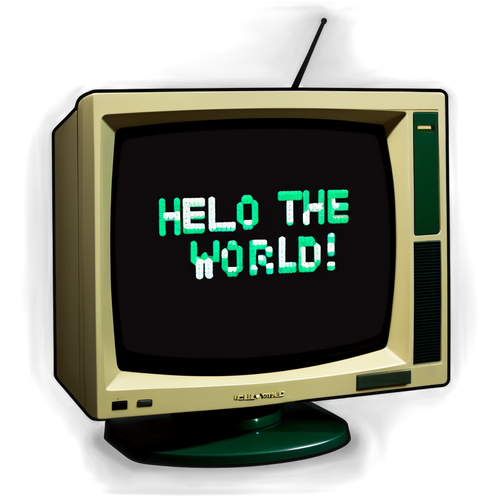 Retro CRT Monitor 'Hello, World!' Sticker