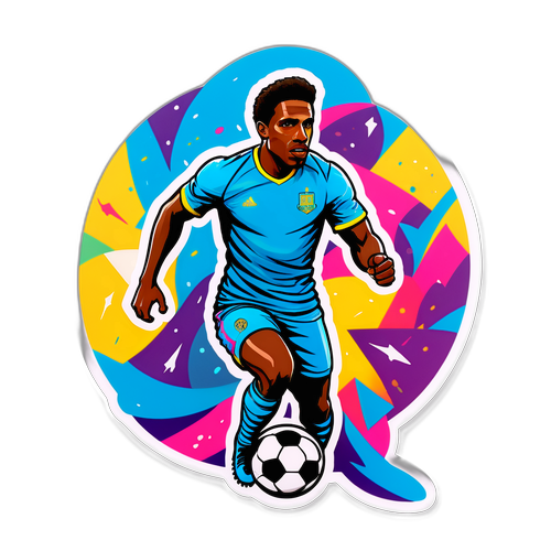 Futuristisk Fotballklistremerke med Oscar Bobb