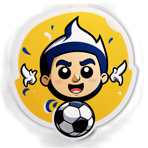 Score Big with This Adorable Leeds United Soccer Ball Sticker - Fans Can't Get Enough!