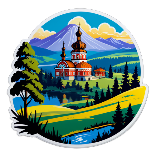 Мальовничий пейзаж Яготина з традиційною українською архітектурою