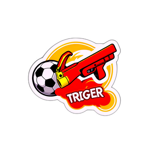 Hình dán còi bóng đá với từ "Trigger"