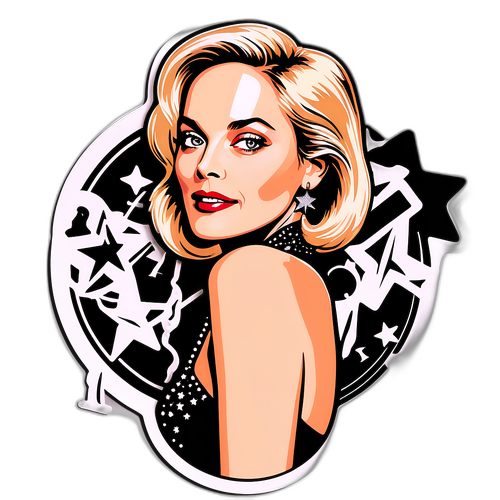 Glamorøs klistremerke av Sharon Stone
