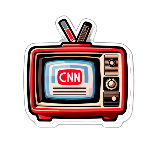 Nostalgisk CNN klistremerke