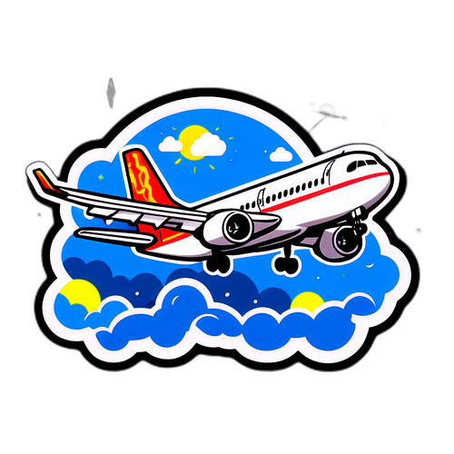 Máy bay bay qua bầu trời