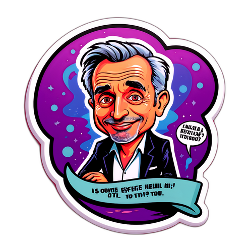 Un autocollant humoristique de Pascal Praud