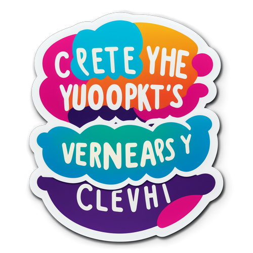 Colorful, Playful, Motivational Quote Sticker