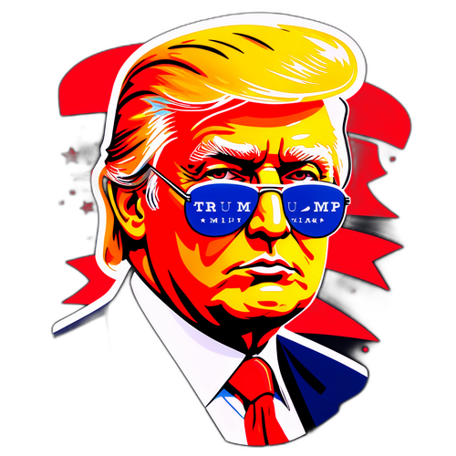 Fargerik Trump-klistremerke