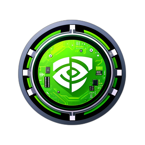 Zábavná nálepka s logem Nvidia