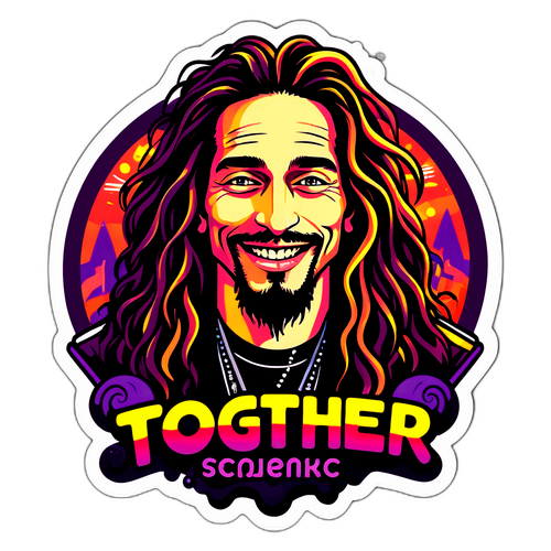 Festivalowy sticker z Michałem Szpakiem