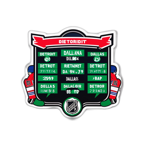 Стикер с прогнозом для Детройта и Далласа