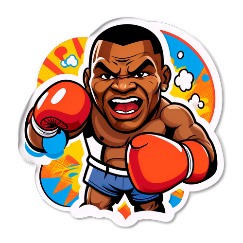 Mike Tyson Sticker med Lekfull Vri