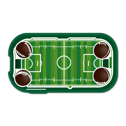 Design de Campo de Futebol com Marcação e Bolas