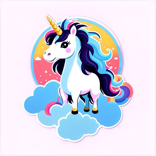 Transformă-ți Viața cu Magia Unicornii: Stickerul Care Îți Va Umple Zilele de Culoare!