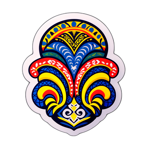 Gabon Kültürel Mirası Desenleri Sticker