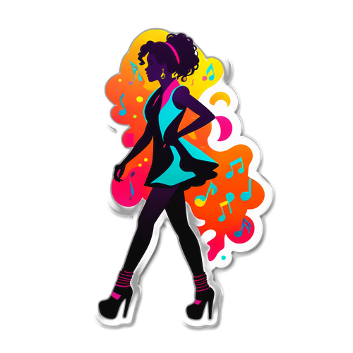 Silhouette di Giorgia con Note Musicali