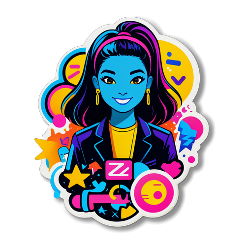 Vibrant Gen Z Kultur Sticker