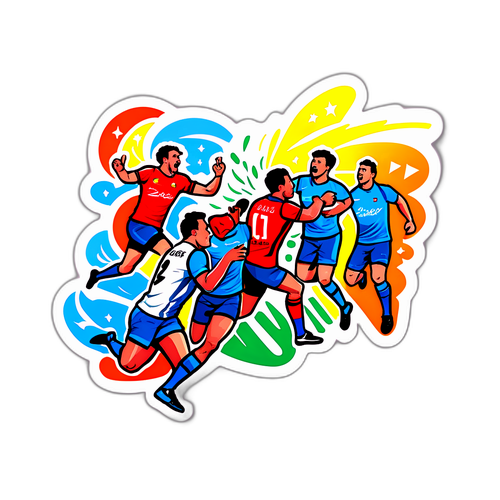 Desenho de jogadas emocionantes da Super Liga Masculina