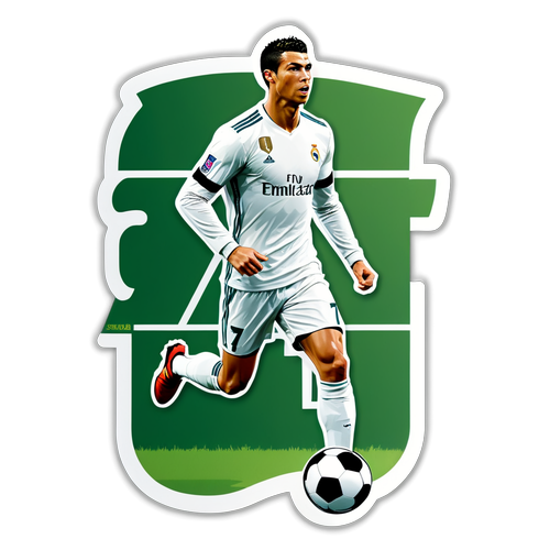 Fotballsticker med Cristiano Ronaldos nummer 7