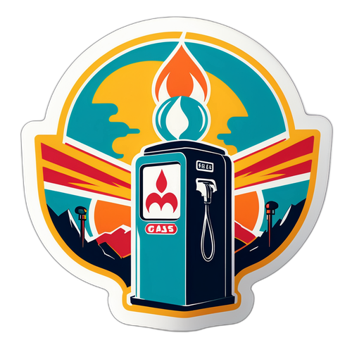 Atmosphärisches Emblem der Stiglechner Tankstellen im Retro-Stil