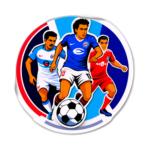 Stiker Olahraga Ikonik Sepak Bola Cruz Azul dan Atlas