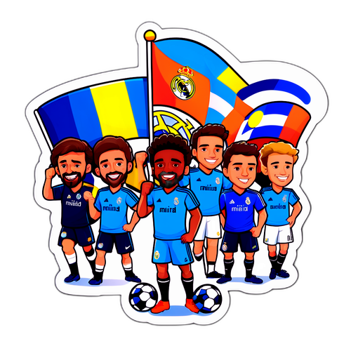 Stiker Kartun Penyokong Bola Sepak