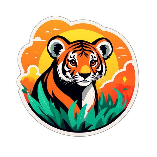 保护野生动物的贴纸