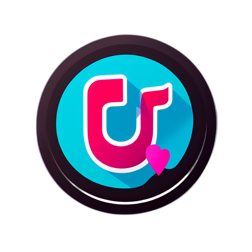 Sticker cu simbolul TikTok