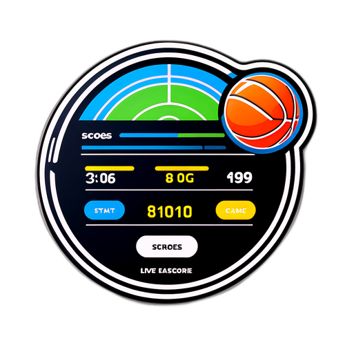 Sticker pentru Flashscore cu fundal dinamic sportiv