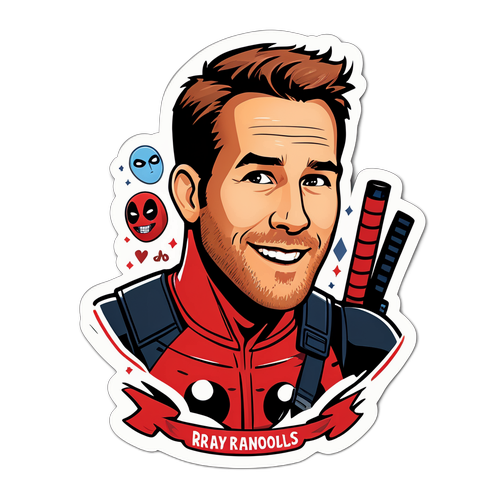 Samolepka s Ryanem Reynoldsem