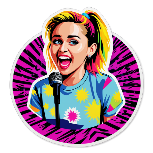 Autocollant de Miley Cyrus en Concert